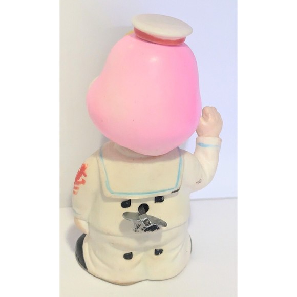 ALPS Japan vintage Wind-Up Bobblehead Navy Sailor Duck Toy Works Rare - Picture 3 of 6